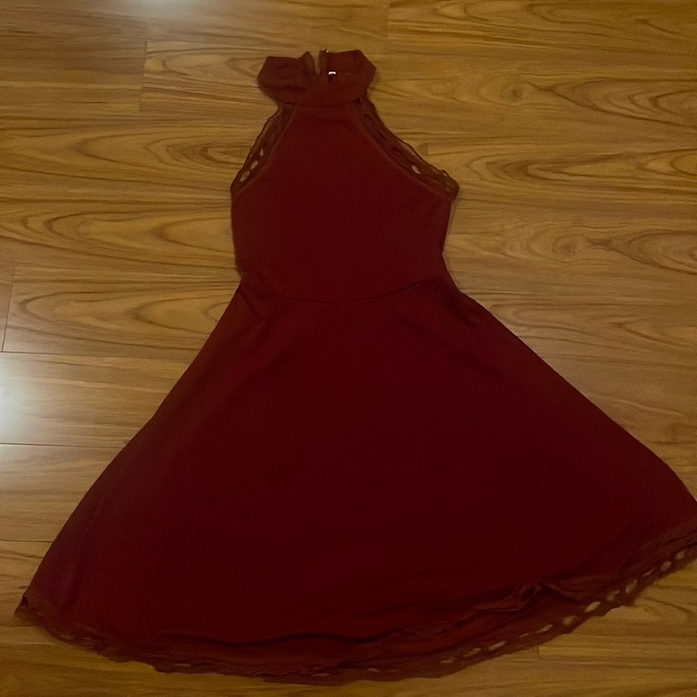 Burgundy dress